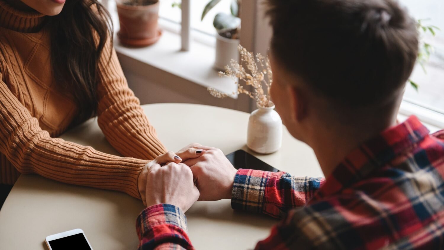 man and a woman on a date