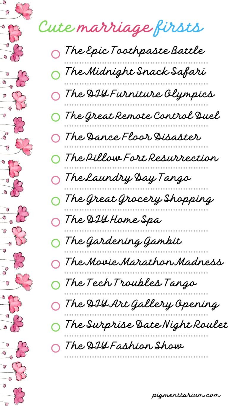 List of marriage firsts – the to-do-list you totally need